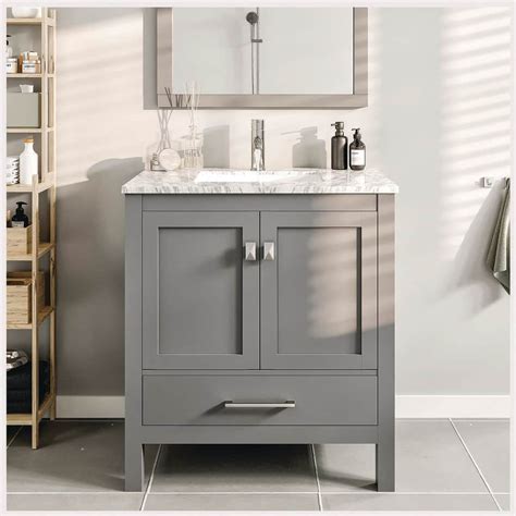 Eviva London In W X In D X In H Bathroom Vanity In Gray