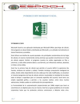 Introduccion Microsoft Excel Pdf