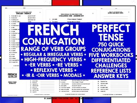 French Perfect Tense Worksheets Teaching Resources