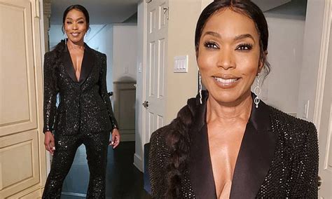 Angela Bassett 62 Flashes Cleavage In Sparkly Designer Tuxedo At Critics Choice Awards