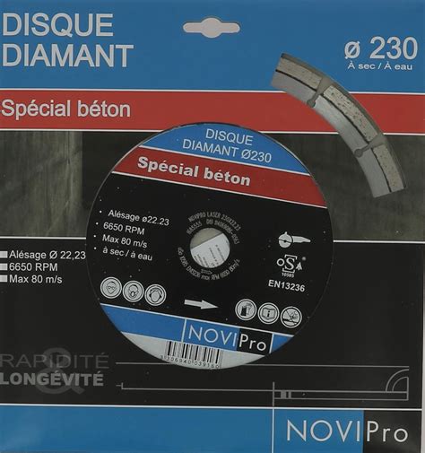 NOVIPRO Disque diamant segments soudés laser Novipro D230x22 2 e sfic