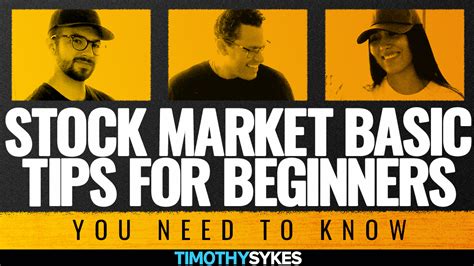 Stock Market Basic Tips For Beginners You Need To Know Video