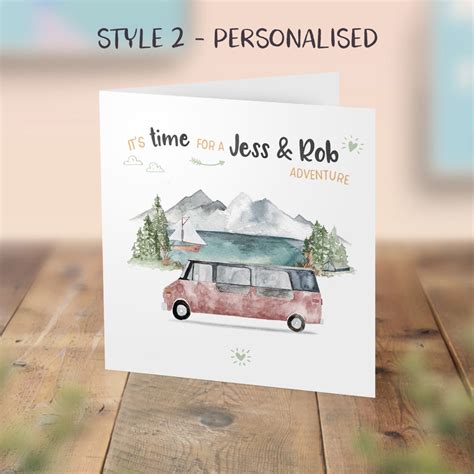 Campervan Birthday Card Surprise Road Trip Card Personalised Etsy