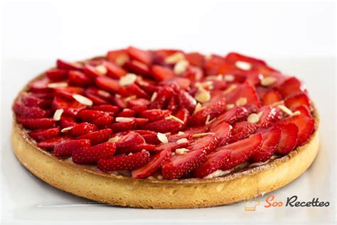 Ma tarte aux fraises à la crème d amandes et à la crème pâtissière