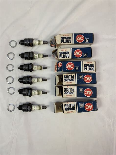 R44S Spark Plugs NOS OE AC Delco Green Script And Rings EBay