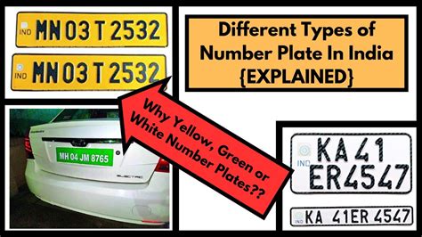 How Many Types Of Vehicle Number Plates In India