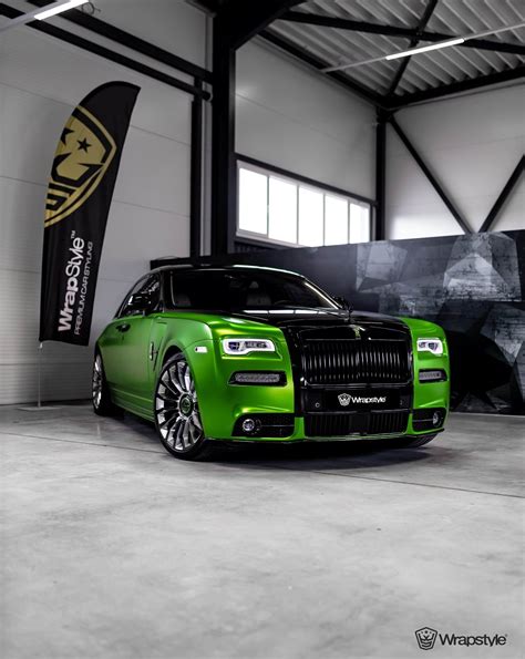 Rolls Royce Green Satin Wrapstyle