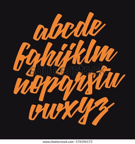 Handwritten Lettering Font Vector Alphabet 库存矢量图（免版税）576596173