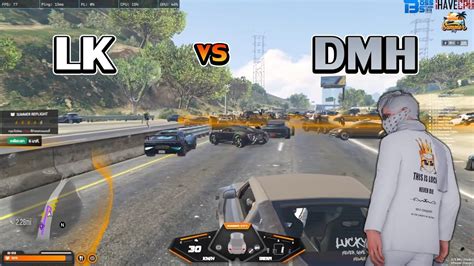 LK VS DMH ไฟตใหญ 3 ทอ GTA V FiveM Summer City YouTube