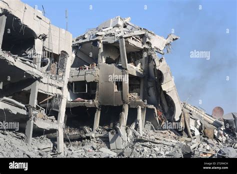 General View Of The Damaged Towers Of Al Zahra City After Israeli