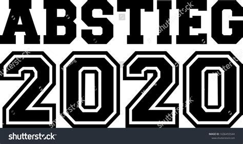 Relegation 2020 Numbers German Twenty Stock Vector Royalty Free