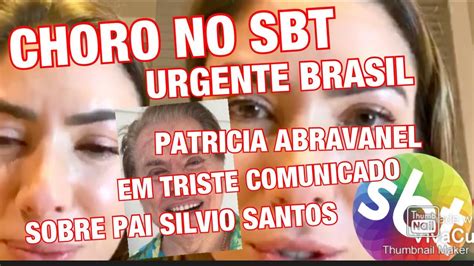 ACABA DE CHEGAR TRISTE NOTÍCIA SILVIO SANTOS INFELIZMENTE TEVE QUE SER