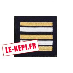 Galon Velcro Lieutenant Colonel Troupes De Marine TDM Sur Drap Marine