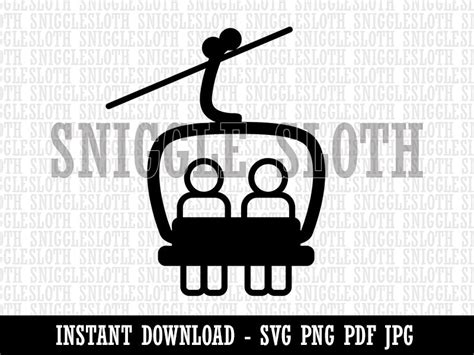 Snowboarder Sitting In Ski Gondola And Lift Vector Image Clip Art Library