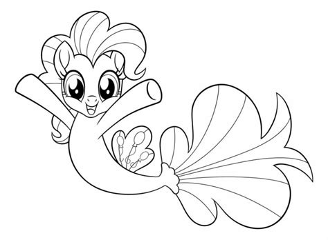 Раскраска Русалка Пинки Пай: распечатать бесплатно, скачать