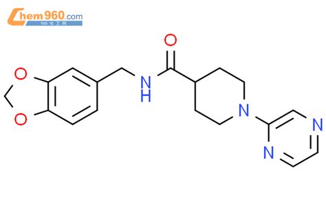605639 36 99ci N 13 苯并二氧杂环戊烯l 5 甲基 1 吡嗪 4 哌啶羧酰胺化学式、结构式、分子式、mol