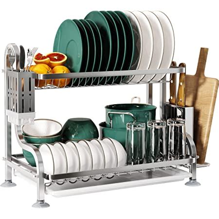 Amazon Simple Houseware Tier Metal Dish Rack With Drainboard