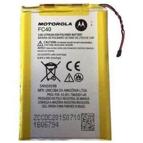 Bateria Motorola Moto G3 Xt1543 FC 40