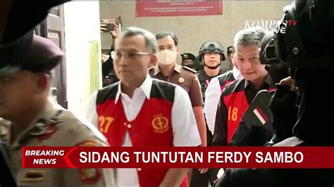 Jelang Sidang Pembacaan Tuntutan Ferdy Sambo Tiba Di Pengadilan