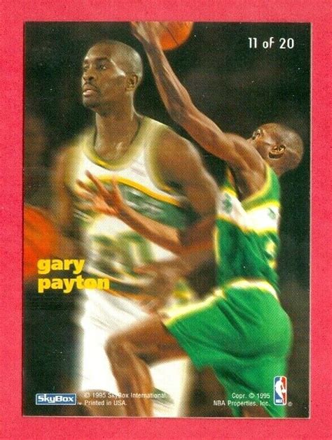 Skybox Emotion Bkb Gary Payton Sp Xcited Prism Holo Foil Card