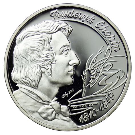 Medal Wielcy Polacy Fryderyk Chopin Ag St L