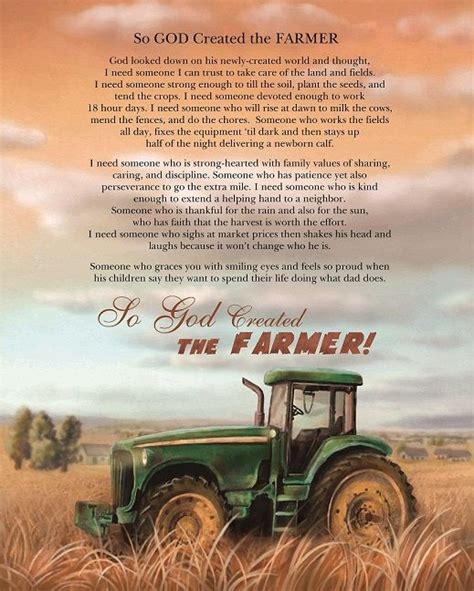 So God Made A Farmer Printable Poem