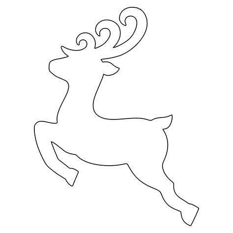 Reindeer Stencil Printable Cut Out The Shape And Use It For Coloring ...