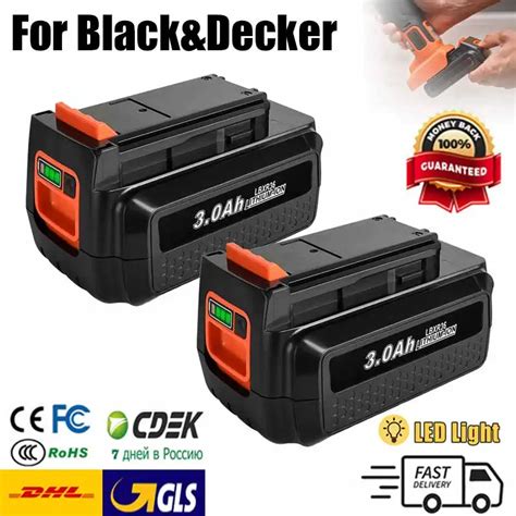 Bateria Recarreg Vel Da Ferramenta Do Li On Para O Black Decker 36V 40V