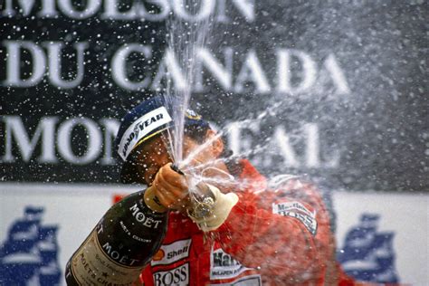 Ayrton Senna Champagne Podium Canadian Montreal Photographic Print