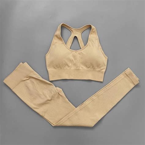 Ensemble de yoga sans couture pour femme vêtements de sport fermeture