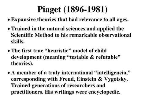 Ppt Fairfield University Psychology 163 Lecture 7 Piaget And