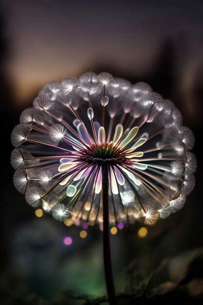 Premium AI Image | Dandelion seeds are a beautiful art form of art.