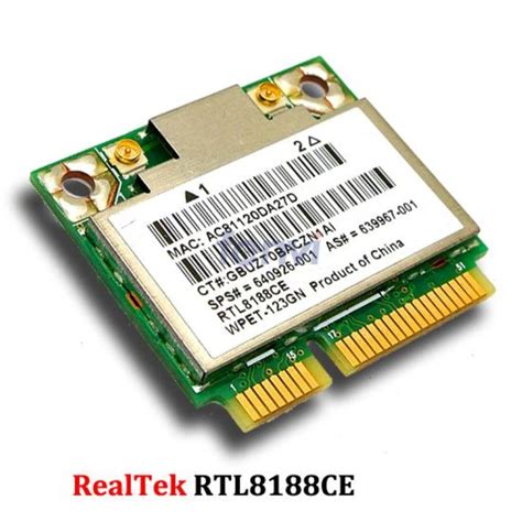 Realtek Rtl Ce Half Mini Pci E Wireless Card For Hp Pavilion