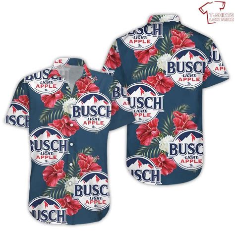 Busch Light Apple Hawaiian Shirt Busch Light Beer Shirt T Shirts Low