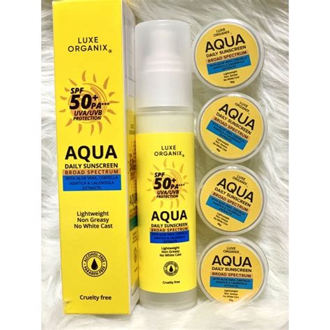 Luxe Organix AQUA Daily Sunscreen SPF 50 Shopee Philippines