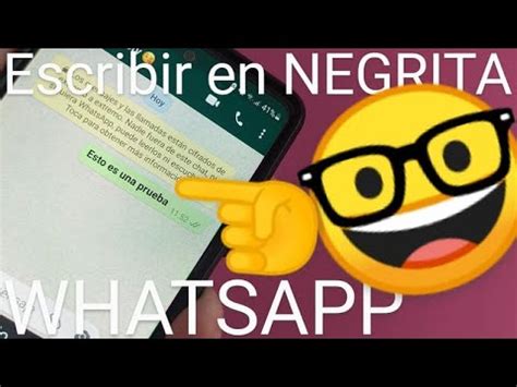 Como 𝗣𝗢𝗡𝗘𝗥 𝗡𝗘𝗚𝗥𝗜𝗧𝗔 en WHATSAPP SIN PROGRAMAS FÁCIL y RÁPIDO YouTube