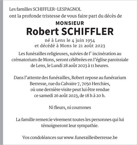 Monsieur Robert Schifller Fun Railles Berresse