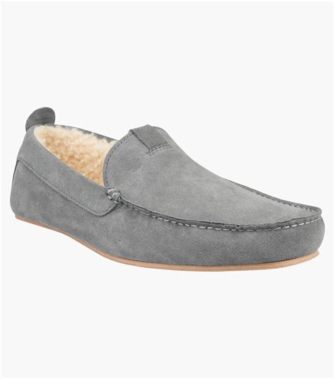 Mens Casual Shoes Charcoal Moc Toe Slipper Florsheim Venice