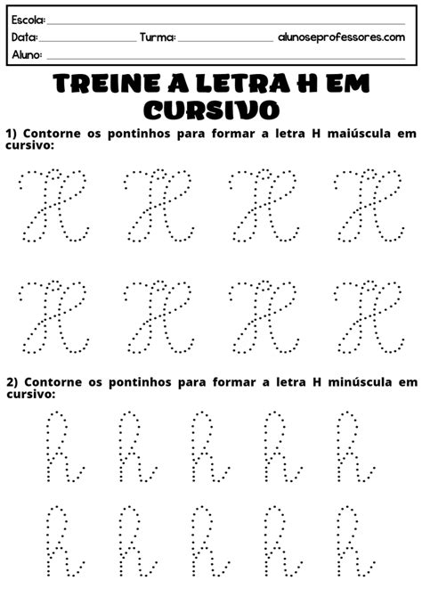 Atividades Com A Letra H Para Imprimir Alunos E Professores