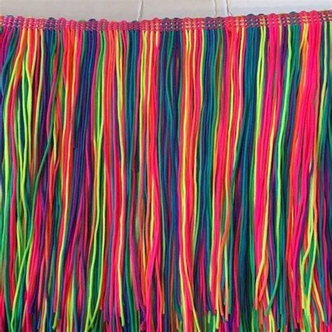 Inch Lange Fringe Neon Rainbow Chainette Fringe Prijs Op Maat