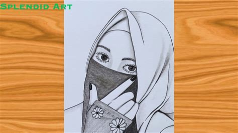 Hijab Girl Drawing Easy Step By Step How To Draw A Hijab Girl Youtube