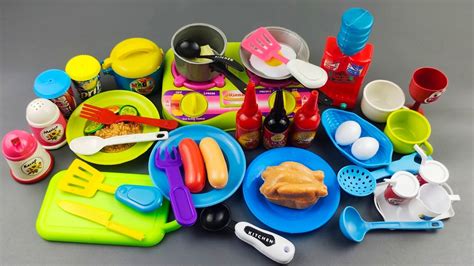 Unboxing Miniature Plastic Full Kitchen Set Collection Toy Cooking