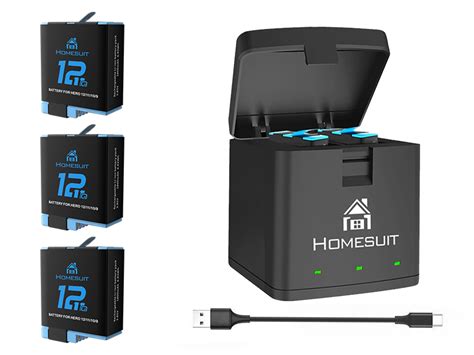 Homesuit Hero Batteries Mah And Usb Charger For Gopro