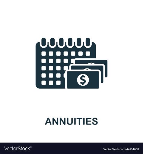 Annuities Icon Monochrome Simple Investments Vector Image