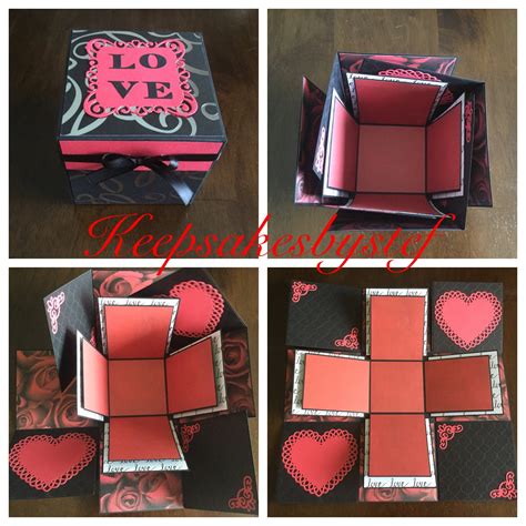 Love Heart Explosion Box Love Exploding Box Explosion Box Etsy