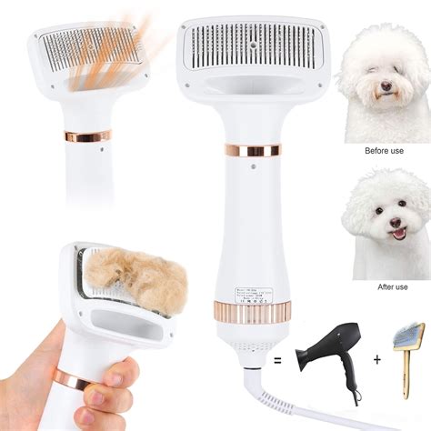 Upgraded Dog Hair Dryer With Slicker Brush,2 in 1 Professional Dog ...