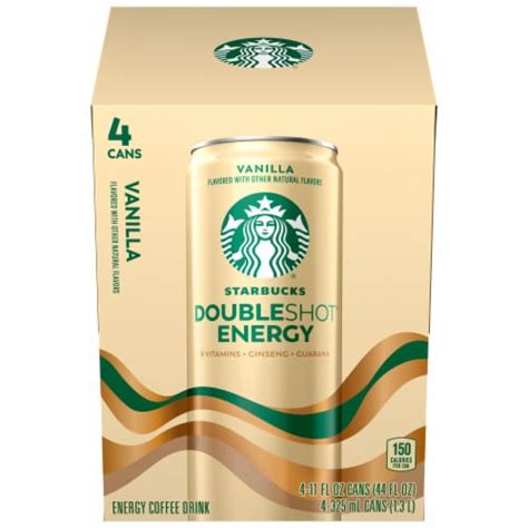 Starbucks Doubleshot® Vanilla Energy Iced Coffee Multipack Cans 4 Pk 11 Fl Oz Kroger