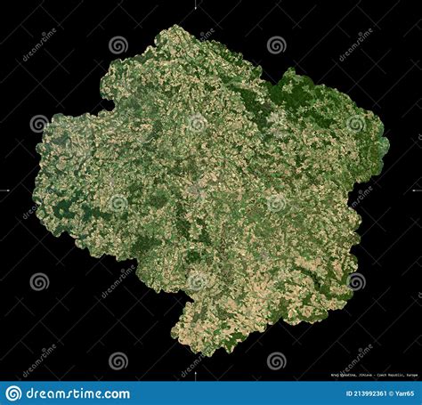 Kraj Vysocina Czech Republic Black Solid Sentinel 2 Satellit Stock