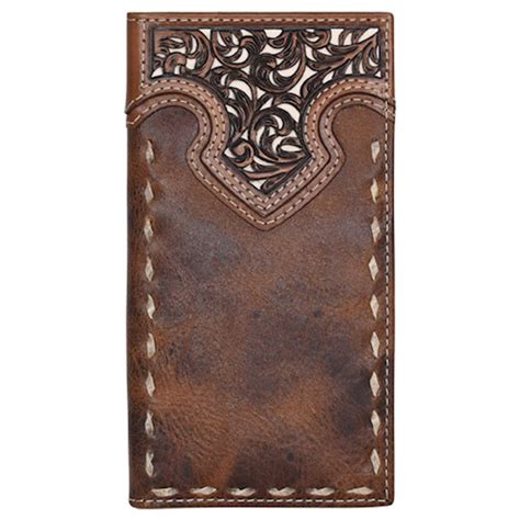 Justin Mens Tooled Rodeo Wallet