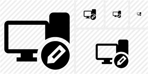 Computer Edit Icon Symbol Black Professional Stock Icon And Free Sets